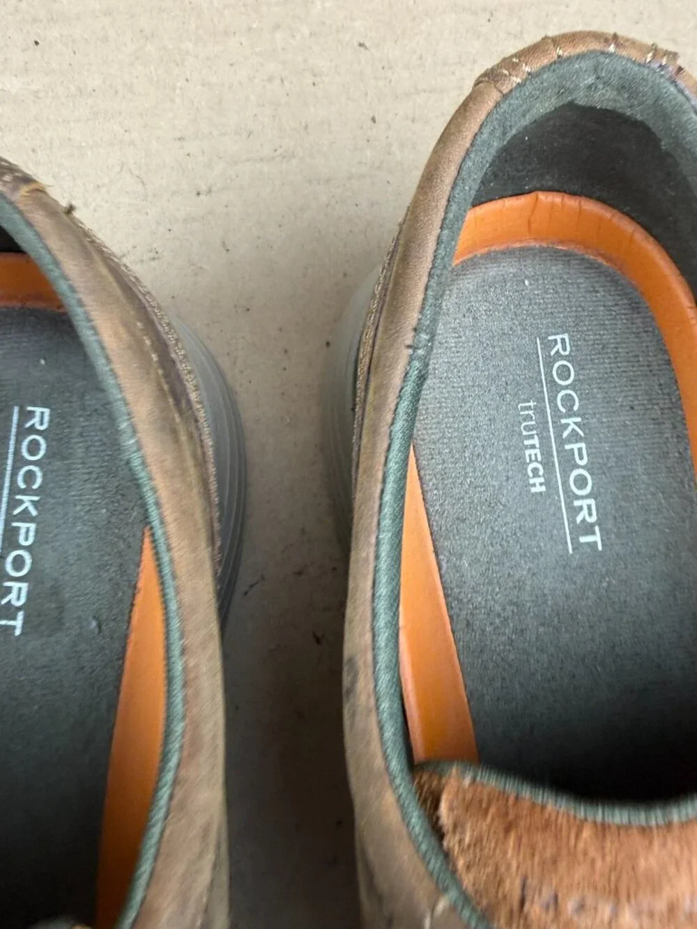 Rockport Men's Brown TruTech Leather Shoes Size 11 M (CI2336) Laces missing